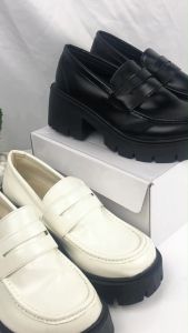 Size 35-40 White Japanese Retro Small Leather Shoes Womens Thick Sole Thick Heel Mary Jane Shoes French Style