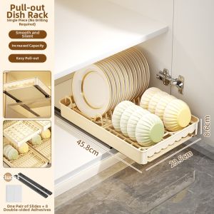 Pull-out Water Draining Dish Rack