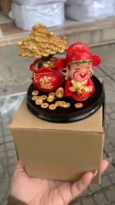 Thần Tài Hũ Vàng Bằng Sứ Kèm Đế - Thần Tài Để Bàn Chiêu Tài Lộc May Mắn 2024 - SP0447