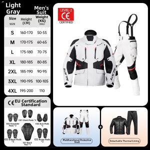 SULAITE | Mens All-Season Waterproof Windproof Crash-Resistant Motorcycle Riding Suit