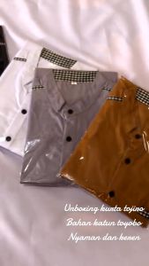 Sayum id Baju Koko Tojiro Lengan Pendek Atasan Muslim Pria Baju Koko Pria Dewasa Bahan Katun Premium