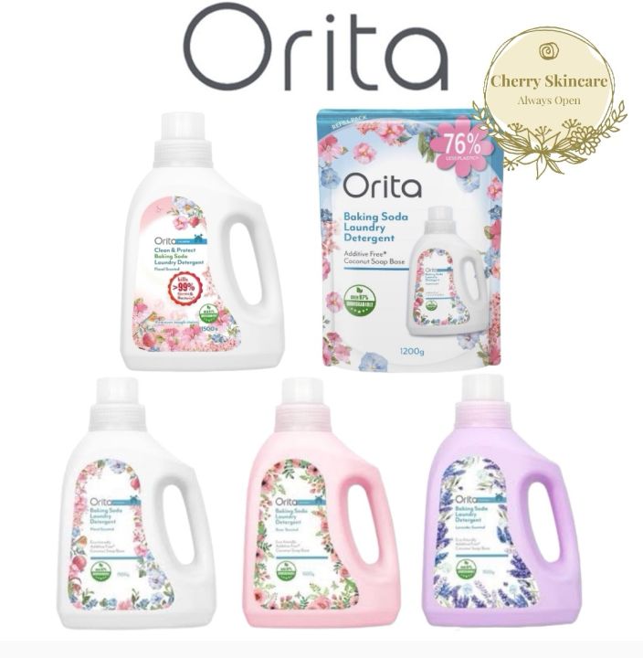 ORITA Baking Soda Laundry Detergent 1.5kg/Refill Pack 1.2kg Lazada