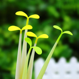 Creative Silicone Neutral Pen Plant Flower Design Cute Signature Pen Teachers Day Gift Office Supplies Water-Based Ink Pen