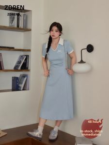 ZHANGDAREN | Đầm Dài Eo Thon Đẹp Phong Cách Polo