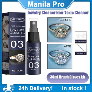 30ML Gold Silver Cleaner Jewelry Cleaner Spray Set Anti-Tarnish Non-Toxic for Rings Watch Diamond