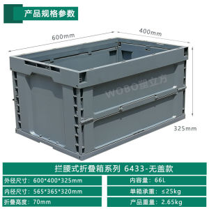 กล่องพลาสติกพับได้แบบหนาพร้อมฝาครอบ กล่องลำลองสไตล์อุตสาหกรรมสำหรับส่งออกกล่องยูนิคอร์ปเวลส์แบบมีฟังก์ชันหลายอย่าง