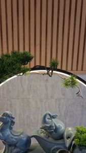 น้ำพุตั้งโต๊ะ น้ำล้นตั้งโต๊ะเสริมฮวงจุ้ย แต่งบ้าน รุ่นม้ายกขามงคล18079 สีธรรมชาติ