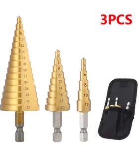 4-32 mm 4-20 mm HSS Titanium Coated Step Drill Bit High Speed Steel Metal Wood Hole Cutter Cone Drilling Tool