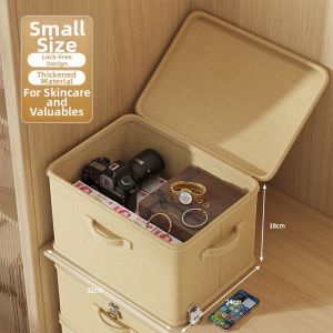 XUNHUAI | Lockable Organizer Storage Box for Clothes Bedding