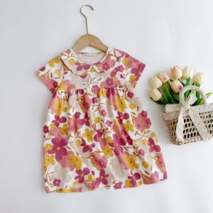 Váy thun cổ sen bé gái ChaiChai Kids xuất Nhật