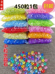 หินหลากสีเม็ดน้ำแข็งจำลองคริสตัลอะคริลิคพืชไฮโดรโปนิแจกันตกแต่งหินด้านล่างหินน้ำแข็งปลอมหินหลากสี