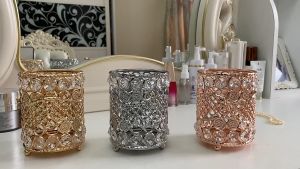Tempat Kuas Makeup Kristal / Brush Holder Crystal / Brush Storage / Tempat Pena / Crystal Glass Pen