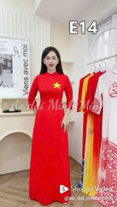 Bộ áo dài truyền thống - SAO NHÍ (Mẫu E14)