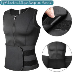 Vensslim Sauna Sweat Fat Burner Vest Men Neoprene Waist Trainer Fitness Tops Body Shaper Belly Trimmer Tops Weight Loss Corset