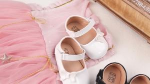 Meckior Baby Girl Shoes Newborn PU Leather Bowknot Dress Infants Shoes Rubber Non-Slip Toddler First Walker Baby Shoes Girls