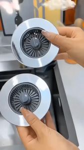 Bộ Lọc Rác Bồn Rửa Bát Cao Cấp 3in1 Ngăn mùi hôi côn trùng Nút chặn thoát nước Khay giỏ lọc thức ăn thừa Kèm Hộp