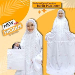 Mukena Terusan Putih Katun Premium Plus Inner