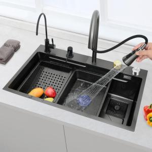 Integral Waterfall Single Bowl Stainless Steel Kitchen Sink