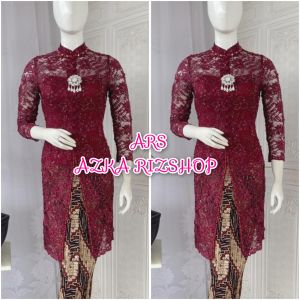 atasan kebaya brukat kebaya tunik kerah syanghai kebaya brukat ibu hajat kebaya brukat wisuda TERMURAH