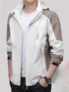 ROMON | Romon Three-in-One Mens Casual Hooded Fleece Lined Jacket Coat Spring Autumn Winter Removable Inner Vest Polyester Fabric