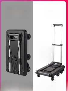 Foldable Hand-Pulled Shopping Cart Small Cargo Trailer Moving Truck Portable Storage Organizer Family Handyman Handcart