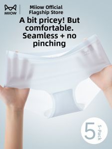 MiiOW | Seamless Underwear Breathable Antibacterial Crotch Mid-waist Briefs