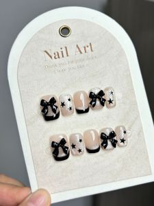 Princess Mousse Hand-Worn Armor French Cats Eye Gentle Bows Classy Expensive Feeling Detachable Fake Nail Patch
