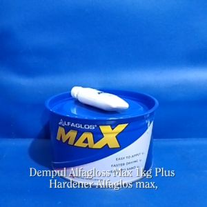 Putty Alfa Gloss Max Kemasan Kaleng 1kg Include Pengeras Dempul AlfaGloss Max 18gr