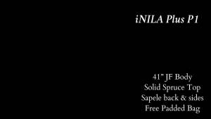 iNILA Plus P1 Solid Top JF Body Acoustic Guitar 41" with Original Padded Bag - Natural / Black [Best Beginner Guitar]
