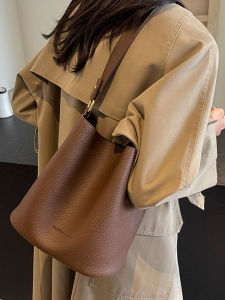 Retro Fashionable Womens Bucket Bag Underarm Single Shoulder Casual Versatile Simple Leisure Mother-Child Bag Korean Style