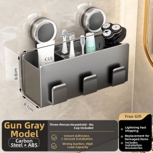 MOSHANG | Creamy Style Wall-Mounted Toothbrush Holder