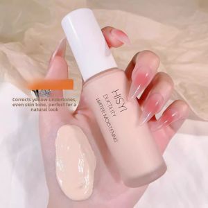 HISYI Purple Translucent Foundation Liquid Breathable Primers Concealer Pore Minimizing Brightening BB Cream for Any Skin Type
