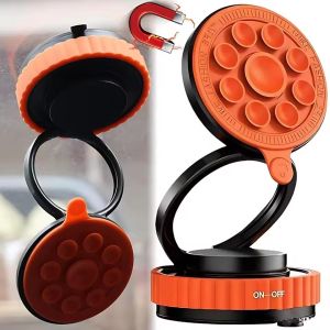 Auto Vacuum Suction Cup Magnetic Car Phone Holder Mount Stand 360-Rotation Foldable Dashboard Windshield Support for Smartphone