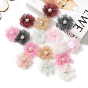 Three-Dimensional Organza Flower DIY Headdress Material Fake Flower Clothes and Dresses Decorative Accessories Wedding Decoration