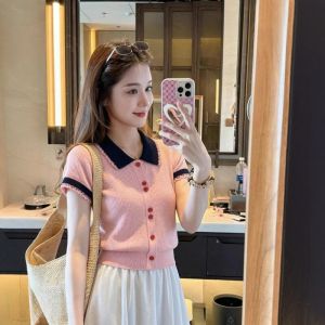 CHOEFULYN | Color-block Lace Collar Sleeveless T-shirt