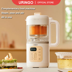 URINGO Baby Food Processor Blender 24 Hours Appointment Steam Stew and Stir All In One（350ml）