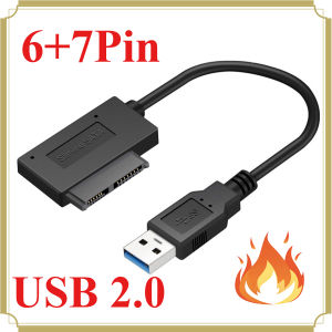 USB 2.0 to Mini Sata II 7+6 13Pin Adapter Converter Cable For Laptop CD/DVD ROM Slimline Drive Converter HDD Caddy