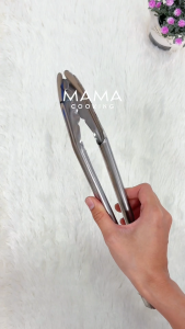 Mama Cooking - ที่คีบอาหาร ปากใบไม้ ที่คีบเนื้อ สแตนเลส หนาพิเศษ ขนาด 10 12 นิ้ว