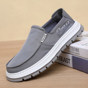 Old Beijing Cloth Shoes Mens New Style Spring Autumn Breathable Quick Dry Thick Bottom Slip-On Anti-slip Soft Bottom Casual Dad Shoes