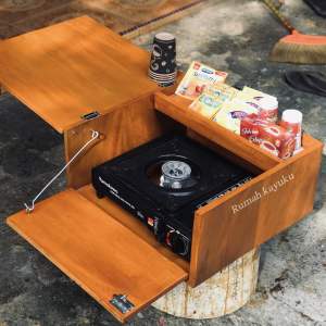 Box kopi keliling montor untuk jualan di atas montor bahan kayu kualitas terbaik