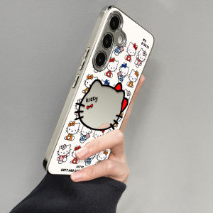 Guanglu | High Definition Full Screen KT Cat Phone Case For Samsung S24 Ultra S23 Plus S22 S21FE Cartoon S20Plus Female Style Acrylic Protective Cover