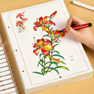 Herbal Plants Line Art Child Coloring Drawing Guide Book