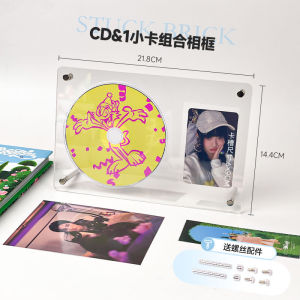 Acrylic CD Record Mini Truck Display Stand 3-Inch Photo Photos Photo Frame Desktop Decoration Album Storage Box Card Brick