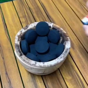 ถ่านก้อนติดไฟง่ายใน3วิ ถ่านปิ้งย่างไร้ควัน ถ่านไม่ไผ่อัดแท่ง ถ่านปิ้งย่าง หมูกระทะ 33MM 1 แพ็คได้ 10 ก้อน