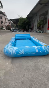 Inflatable Tanning Pool Float with Water Spray System for Adults Summer Beach Accessories