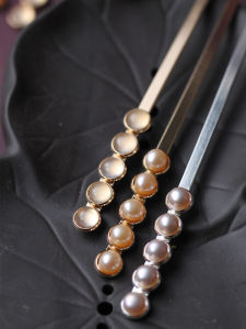 Phụ Kiện Tóc Phong Cách Hanfu Thiết Kế Nguyên Bản Đơn Giản Đa Năng Hạt Mã Não Có Thể Búp Bê Ngọc Trai Tự Nhiên Kẹp Tóc