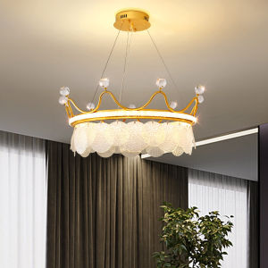 OSABO Led Gold Round K9 Crystal Pendant Ceiling Lamp Luxury Romance Light Fixture Home Decor For Kitchen Living Room Bedroom