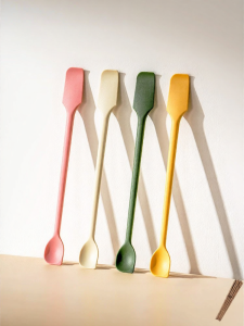 onlycook | Multi-purpose Silicone Spoon Long Handle Coffee Stirring Jam Scraper Butter Knife