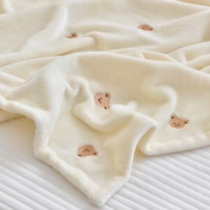 Baby Fleece Blanket Towel Bedding - Soft Breathable Newborn Swaddle Kids Sleeping Cover 90*130CM