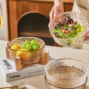 Heat-resistant Aesthetic Gilt-rimmed Glass Bowls Set